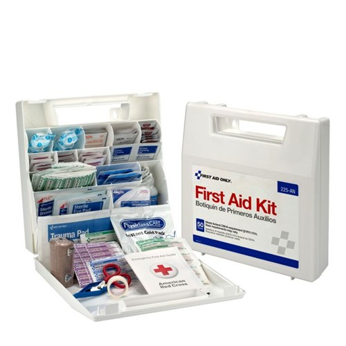 50 Person First Aid Kit Plastic Case wit