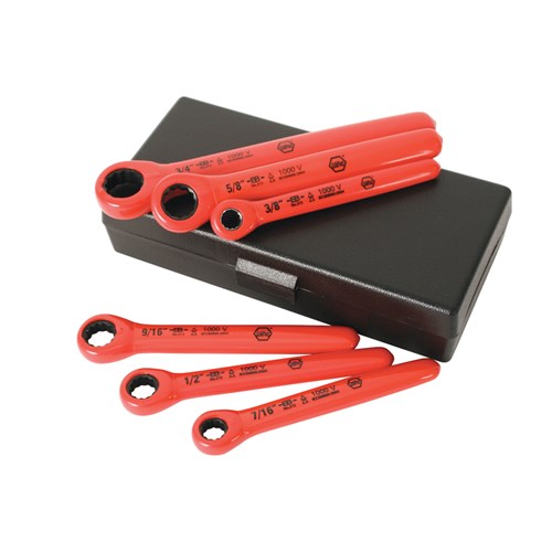 Insulated 6 Piece Inch Ratchet Wrench Se