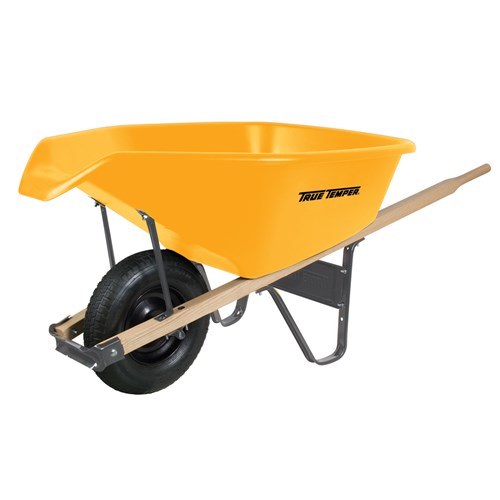 6 Cubic Foot Poly Wheelbarrow With Pour