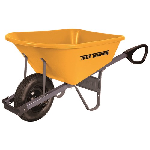 6 Cubic Foot Poly Wheelbarrow With Total