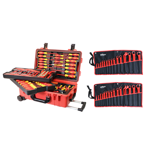 Insulated 112 piece tool set with screwd