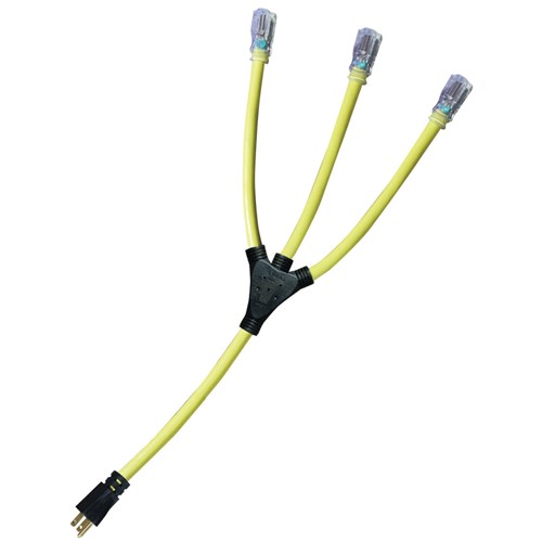 2ft 12/3 STW 5-15 Yellow "W" Adapter