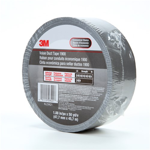 3M™ Value Duct Tape 1900, Silver, 1.88 i