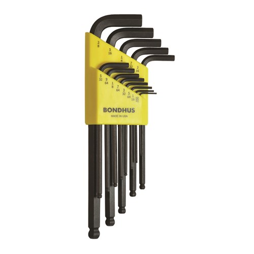Set 13 Ball End L-wrenches .050-3/8"