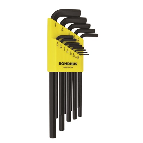 Set 13 Hex L-wrenches (.050-3/8") - Long