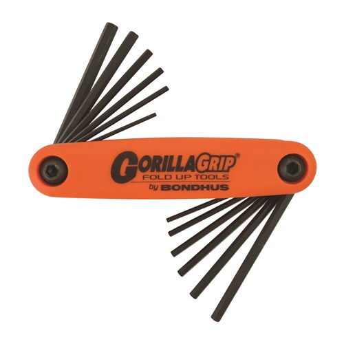 Set 12 Hex GorillaGrip Fold-up Tools 5/6