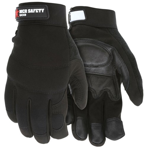 MCR Safety, Synthetic Leather Palm, Blac