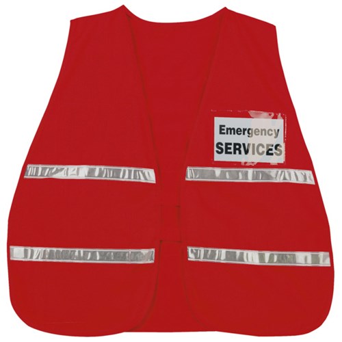 Poly, Cotton Safety Vest, 21 X 48, RED