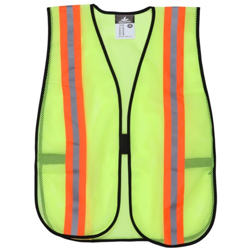 Poly, Mesh Safety Vest, 2 Orange/Silver