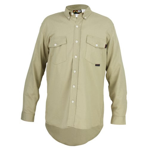 FR Long Sleeve Work Shirt, Tan X2