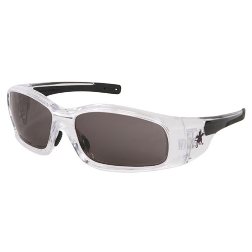 Clear Frame, Black TPR Temples, Gray Ant