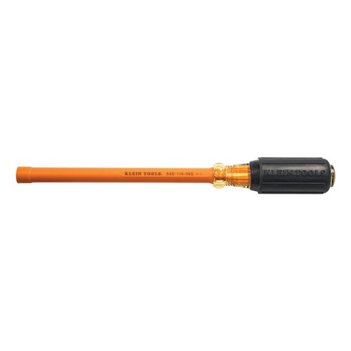 Insulated 1/4-Inch Nut Driver, 6-Inch Ho