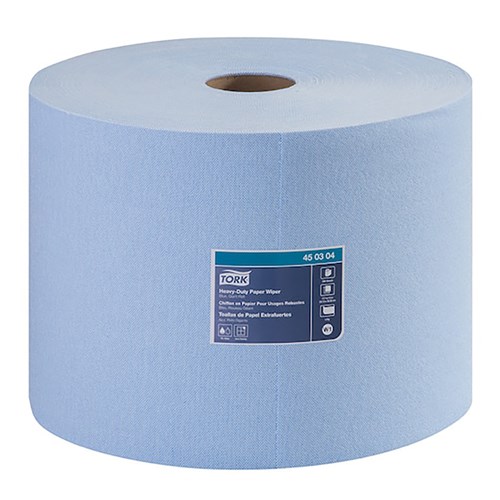 Heavy-Duty Paper Wiper, Giant Roll, Blue