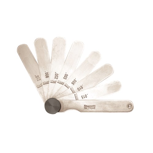 SS THICKNESS GAGE- 9 LEAVES 0. 0015" TO