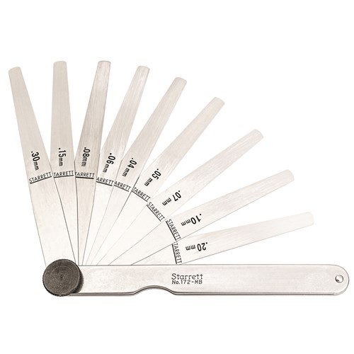 THICKNESS GAGE- 0.04-0.30mm- 9 TAPERED L
