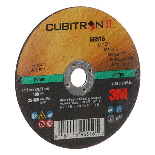 3M™ Cubitron™ II Cut-Off Wheel, 66516, T