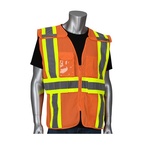 Hi-Visibility Vest Orange, Ansi 107 R2 E