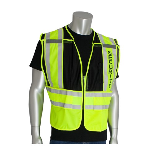 Hi-Visibility Vest Black, Ansi 207 Psv V