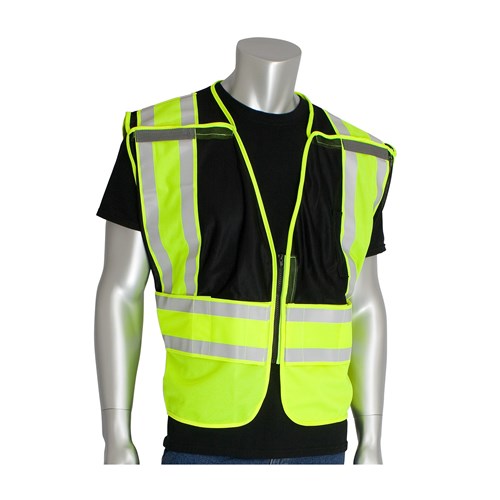 Hi-Visibility Vest Black, Ansi 207 Psv V
