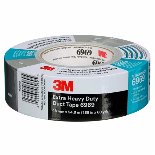 Extra Heavy Duty Duct Tape 6969, Silver,