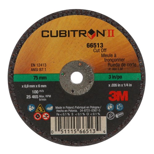3M™ Cubitron™ II Cut-Off Wheel, 66513, T