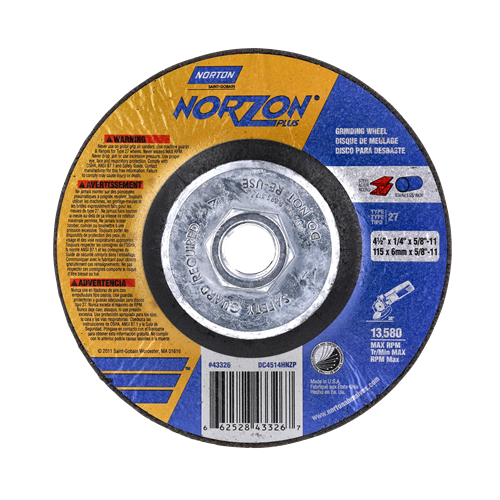 Norton 4-1/2 x 1/4 x 5/8-11 In. NorZon P