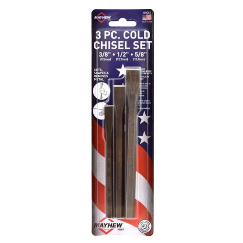 3 PC Cold Chisel Set, Carded