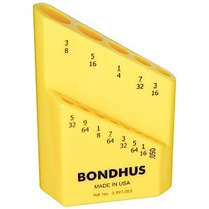 Bondhex Case Holds 13 L-Wrenches .050-3/