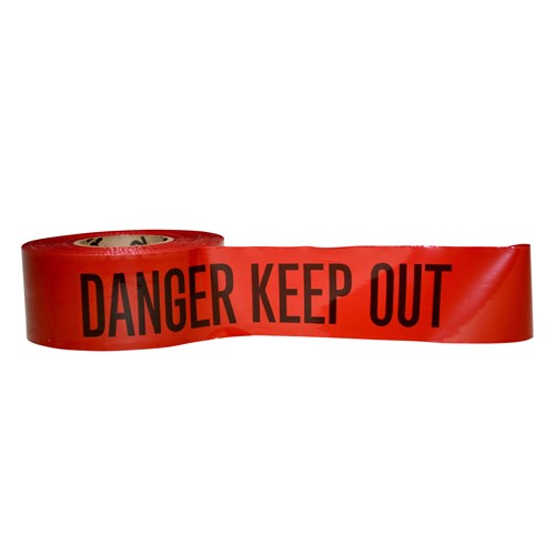 B912 3"X1000' BLK/RED DANGER KEEP OUT
