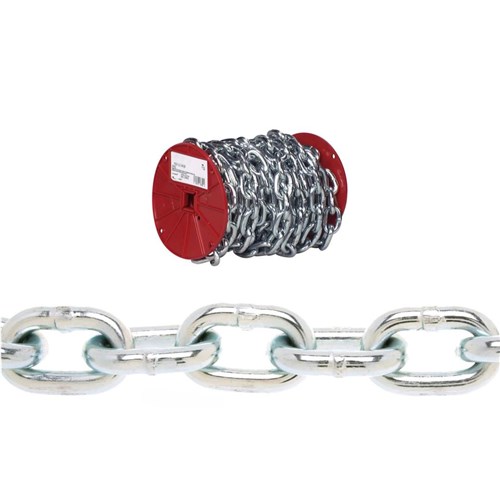 PROOFCOIL CHAIN,3/16,Z/P,100/RL