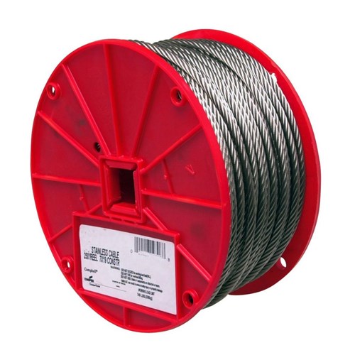 1/4 7X19 SS cable, 250 reel