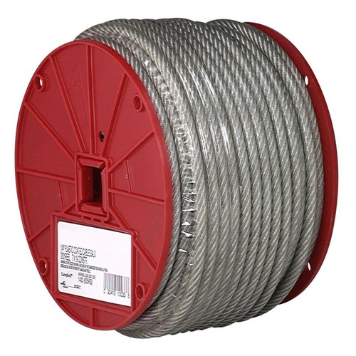 CABLE,3/32-3/16,COATED,BK,250