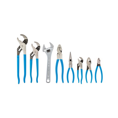 8 Pc Plier Set 7 Pliers, Wrench,V-JAW