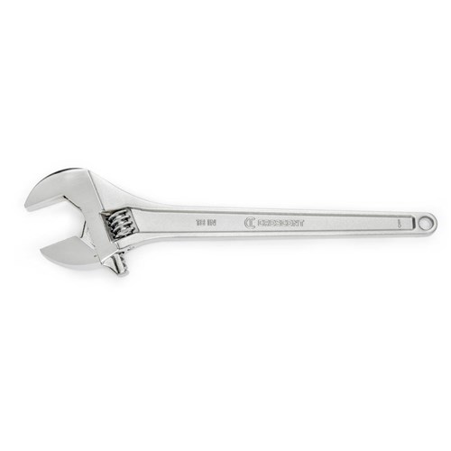 WRENCH,CHROME,ADJ,TAPERED HANDLE,18