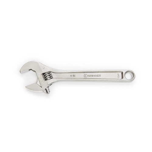 ADJUSTABLE WRENCH,8,CHROME,CARDED