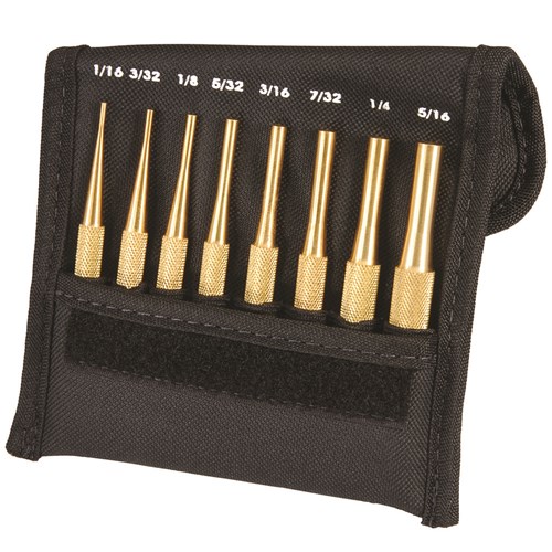 BRASS DRIVE PIN PUNCHES- SET OF 8