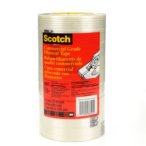 Scotch Filament Tape 897, Clear, 24 mm x