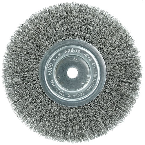 8" Narrow Face Crimped Wire Wheel, .014"