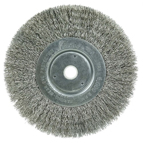 6" Narrow Face Crimped Wire Wheel, .0104