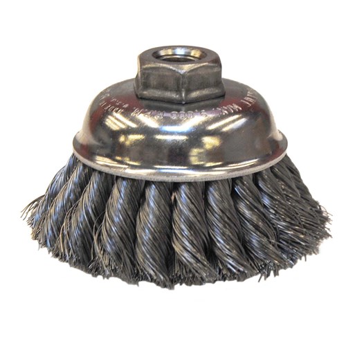 3-1/2" Single Row Knot Wire Cup Brush, .