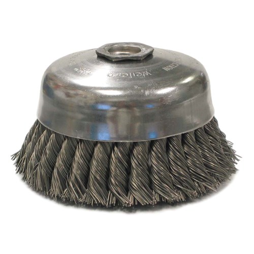 4" Single Row Knot Wire Cup Brush, .023"