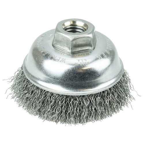 3-1/2" Crimped Wire Cup Brush, .014" Ste