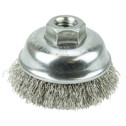 3-1/2" Crimped Wire Cup Brush, .014" Sta