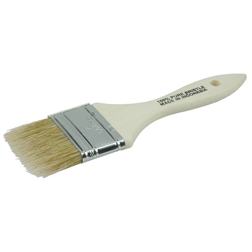 2" Chip & Oil Brush, White Bristle, 1-1/