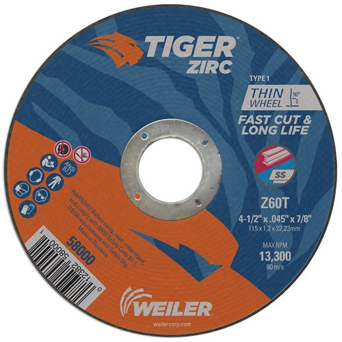 4-1/2" x .045" TIGER ZIRC Type 1 Cut-Off