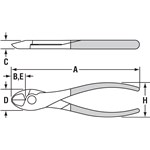 7 inch HL Diag Cutting Plier Lap XLT