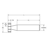 Keyseat Cutter DIN 850-A 4,5 x 1-HSS