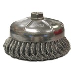 6" Single Row Knot Wire Cup Brush, .035"